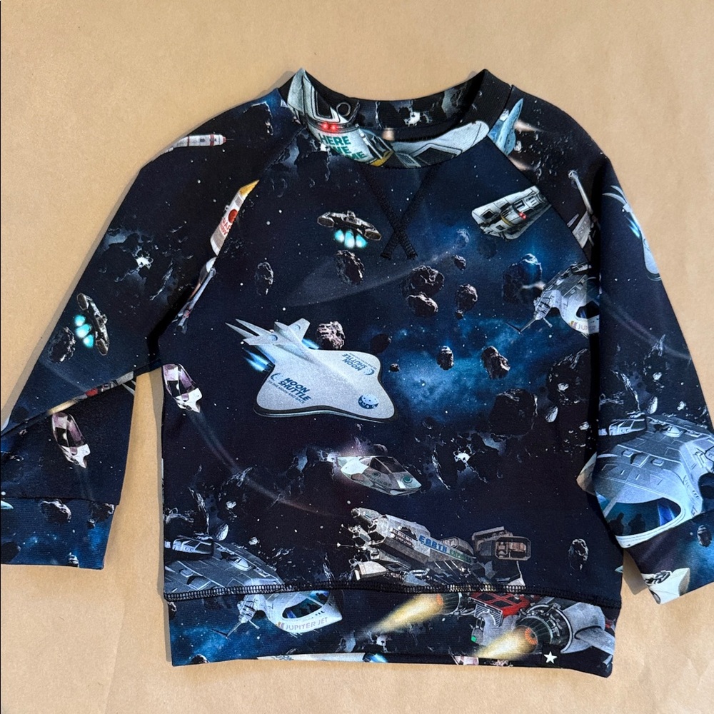 Molo Galactic Space Hoodie - Black and Blue